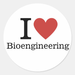 Rond I ❤️ Love Bioengineering STICKER