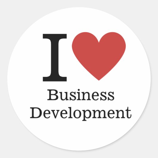 Rond I ❤️ Love Business Development STICKER (Devant)
