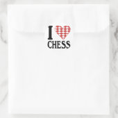 Rond I Love Chess Sticker (Sac)