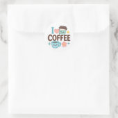Rond I Love Coffee Cute Kawaii Sticker – Adorable Coffe (Sac)