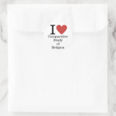 Rond I ❤️ Love Comparative Study of Religion STICKER (Sac)