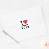 Rond I ❤️ Love CS - Service Clientèle Dept. - STICKER (Enveloppe)