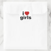Rond I Love Girls Sticker (Sac)