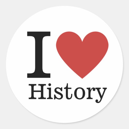 Rond I ❤️ Love Histoire STICKER (Devant)