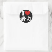 Rond I Love House Music Sticker (Sac)