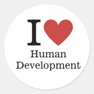 Rond I ❤️ Love Human Development STICKER