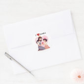Rond I Love mama Sticker (Enveloppe)
