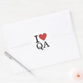 Rond I ❤️ Love QA - Quality Assurance STICKER (Enveloppe)
