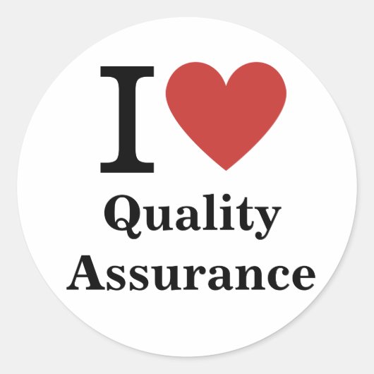 Rond I ❤️ Love Quality Assurance STICKER (Devant)