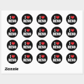 Rond I Love Reno Sticker (Feuille)