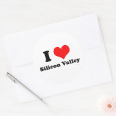 Rond I Love Silicon Valley Sticker (Enveloppe)