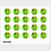 Rond I Love Sticker Légume (Feuille)