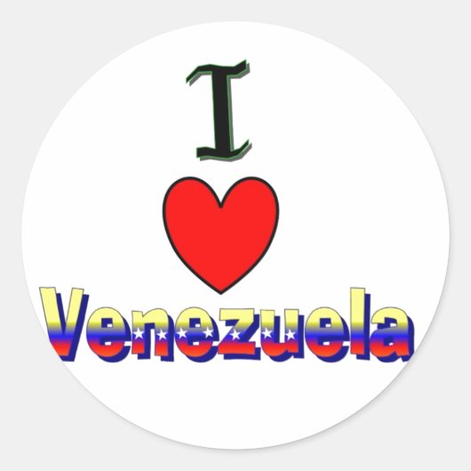 Rond I Love Venezuela Sticker (Devant)