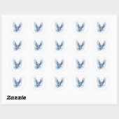 Rond Ice Owl Sticker (Feuille)