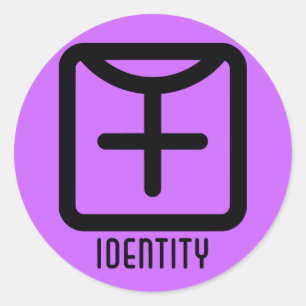 Rond Identité : Sticker pour lumière ronde féminine