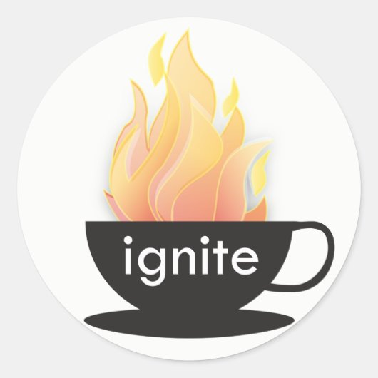 Rond Ignite : Le Sticker Blanc (Devant)