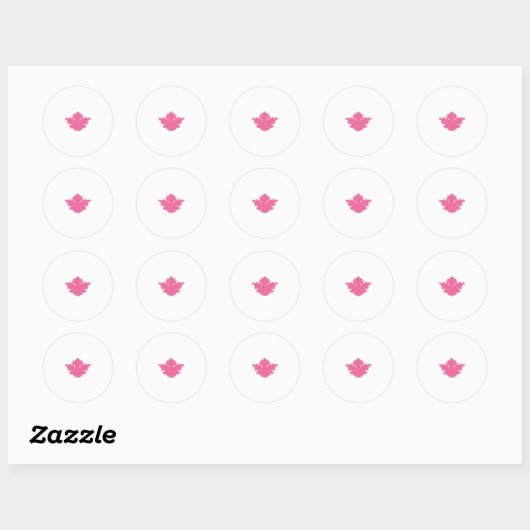 Rond illustration couleur rose Sticker (Feuille)