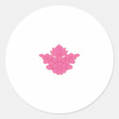 Rond illustration couleur rose Sticker (Devant)