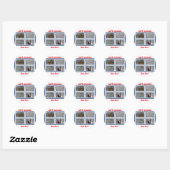 Rond Image de Noël pour Sticker Rond-brillant (Feuille)