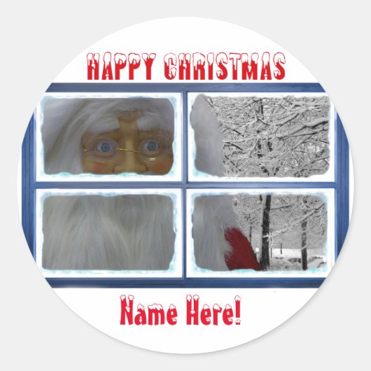 Rond Image de Noël pour Sticker Rond-brillant (Devant)