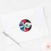 Rond Implosion Sticker Abstrait (Enveloppe)