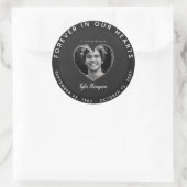 Rond In Loving Memory Photo Classic Round Sticker (Sac)