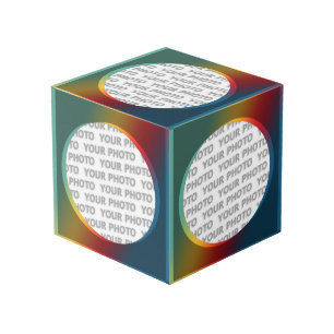 Rond in vierkant Lijst gekleurd 2 + uw foto