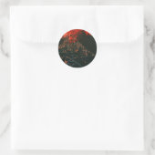 Rond "Incendie de marais #3" Sticker abstrait de concep (Sac)