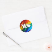 Rond Indépendance écossaise - Rainbow Yes Sticker (Enveloppe)