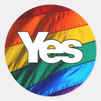 Rond Indépendance écossaise - Rainbow Yes Sticker