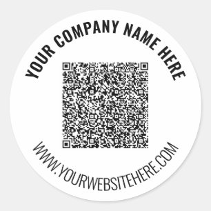 Rond Informations d'analyse de code QR et Sticker de te