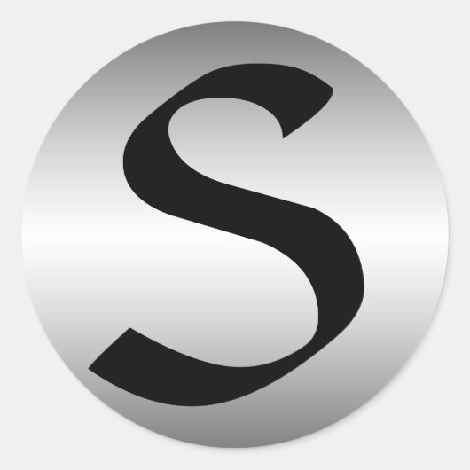 Rond Initiale Sur Sticker En Plaque Métal (Devant)