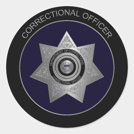 Rond Insigne de l'agent correctionnel, Sticker 2 ronds (Devant)