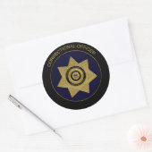 Rond Insigne de l'agent correctionnel, Sticker Gold 2 r (Enveloppe)