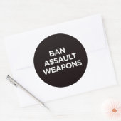 Rond Interdire les armes d'assaut - Sticker (Enveloppe)