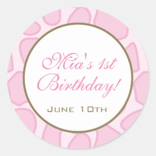 Rond Invitation à l'anniversaire ou Sticker préféré - r