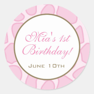 Rond Invitation à l'anniversaire ou Sticker préféré - r
