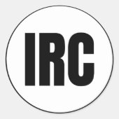 Rond IRC - Sticker circulaire classique (Devant)