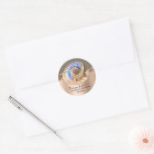 Rond Iridescent Shell Wedding Thank You Sticker (Enveloppe)