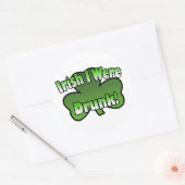 Rond Irlandais J'Étais Un Sticker Drunk (Enveloppe)