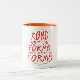 rond is dan een geciteerde vorm tweekleurige koffiemok