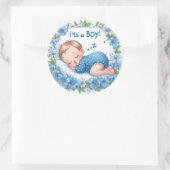Rond It’s a Boy Baby Shower Sticker (Sac)