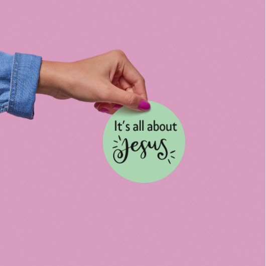 Rond It’s All About Jesus – Christmas Sticker #05