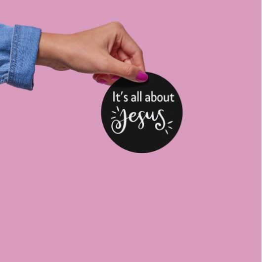 Rond It’s All About Jesus – Christmas Sticker #06