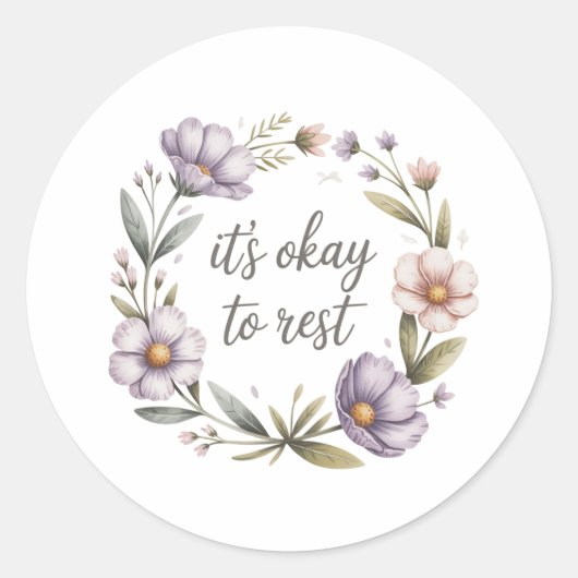 Rond It’s Okay to Rest Sticker | Mental Health (Devant)