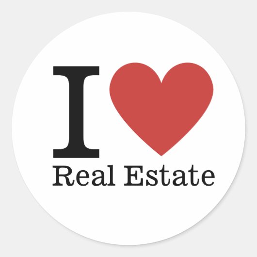 Rond J❤️aime l'immobilier STICKER (Devant)