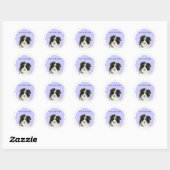 Rond J'adore Sticker Border Collies (Feuille)