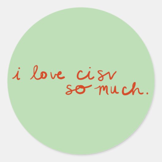 Rond J'adore Sticker CISV (Set of 4) (Devant)