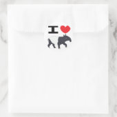 Rond J'adore Tapir sticker (Sac)