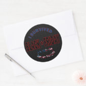 Rond J'ai survécu Black Friday Sticker (Enveloppe)